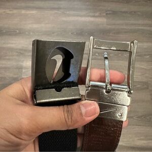 Nike Set of 2 Men’s Belts in Black & Brown Colors 
Waist Adjustable Buckles